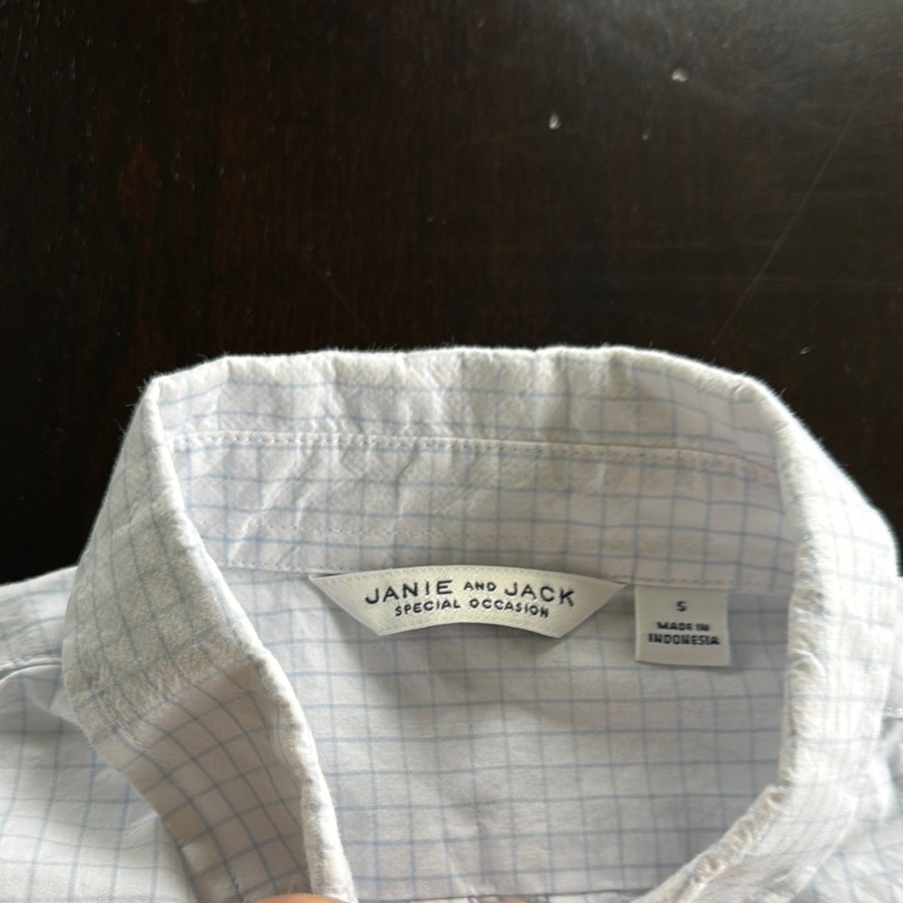 Janie and Jack White Button Down Shirt - Picture 2 of 3